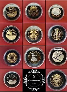 英国王室造幣局 ベース メタル 記念プルーフ 50 ペンス 50 ペンス コイン 2009 - 2015