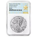 プレセール - 2025 (W) $1 アメリカン シルバー イーグル NGC MS70 FDI ウエスト ポイント スター ラベル