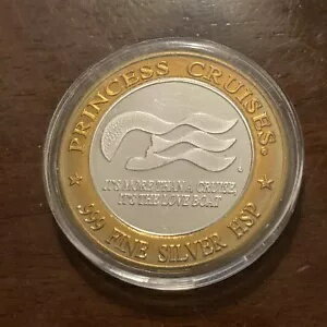 ヴィンテージ プリンセス クルーズ .999 シルバー コイン / ラウンド シップ クルーズ ラインのサムネイル