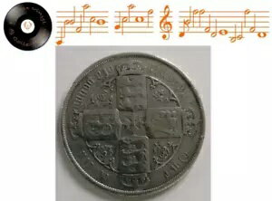 1881 年ヴィクトリア女王ゴシック ワン フロリン コインが流通