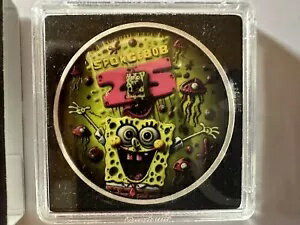 2024 パースミント ツバル スポンジボブ スクエアパンツ ハロウィン エンディション 1 オンス シルバー コイン