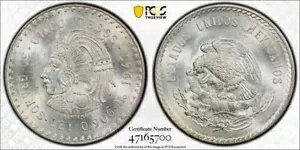 1947 Mo PCGS MS63 - メキシコ - 5 ペソ クアウテモック コイン #51295A