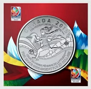 2015 カナダ王立造幣局 - 20 ドル ファイン シルバー コイン レディース FIFA - 5 枚ロット