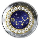 2019 $5 上質銀貨 - ゾディアック シリーズ: VIRGO - スワロフスキー クリスタルのリング