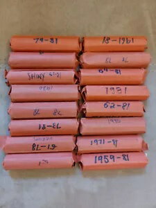 1959-1981 リンカーン記念館セントペニー 16 コインロール循環銅