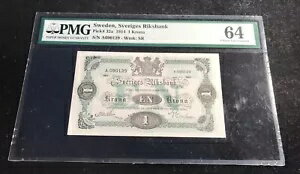PMG スウェーデン スウェーデン国立銀行 1914 クローナ Pick-32a MS 64