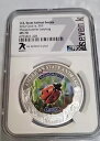 2022 $5 シルバー 1 オンスNGC - MS70 米国州動物マサチューセッツ州てんとう虫 C244