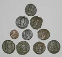 10 種類の古代ローマのコイン西暦 200 〜 300 年