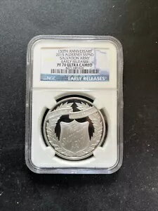2015 オルダニー救世軍 £5 シルバー プルーフ コイン PCGS PR70 DCAM
