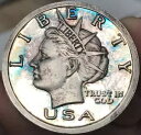 2006 $20 リバティ ダラー 1オンス .999 ファイン シルバー レインボー トーン
