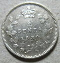 1888年カナダ銀貨5セント硬貨。シルバー ニッケル 5 セント (RJ188)