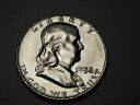 米国コイン 1958-D フランクリン シルバー コイン 0.5 ドル 未流通