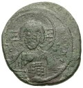 本物の匿名。クラスA3 A Follis / キリストの肖像ローマコイン