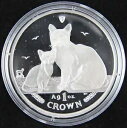 2008 マン島 1 オンス シルバー プルーフ 1 クラウン ブルミラ キャット コイン 箱 + COA 付き