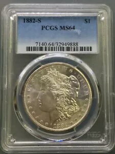 米国 1882 S モルガン ドル PCGS MS 64 (EB1018551)(3)