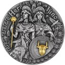 ヘラ & ジュノ 2 オンス アンティーク仕上げ シルバー コイン ニウエ 2022
