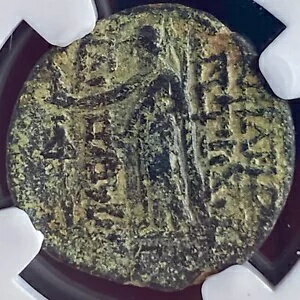 NGC 認定 紀元前 114 〜 95 年 古代ギリシャ セレウコス朝 王国 コイン アンティオコス 9 世 本物