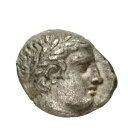 古代ギリシャの銀分数コイン、小アジア、紀元前 300 年。