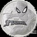 2017 ツバル 1 オンス シルバー $1 マーベル スパイダーマン 9999 ファイン ポーチ付き