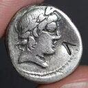 アポロ デナリウス 古代ローマ共和国 銀貨 紀元前 82 年 センソリヌス マルシュアス