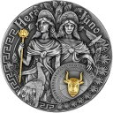 ヘラ & ジュノ 2 オンス アンティーク仕上げ シルバー コイン ニウエ 2022