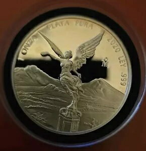 2020 1 オンス .999 ファイン シルバー メキシカン リベルタ プルーフ -- わずか 5850 枚の低造幣!!(3)