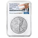 2024-W $1 1 オンス バーニッシュ アメリカン $1 アメリカン シルバー イーグル NGC MS70 ER トランプ ...(3)