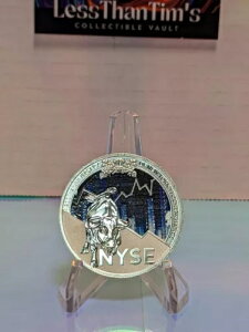 ニューヨーク証券取引所 200 周年記念 プルーフ 1 オンス銀貨 カメルーン 2017