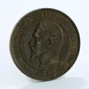 フランス 10 (ディックス) サンチーム ナポレオン 3 世 AUNC 銅貨 1852 A(3)
