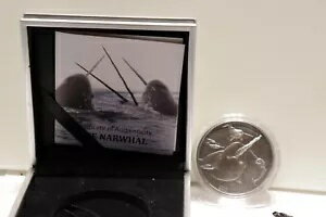 NARWHAL ユニコーン シー ハイレリーフ シルバー コイン 5$ クック諸島 2015 アンティーク