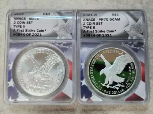 2021 & 2021-W ANACS 2 コインセット T-2 ASE