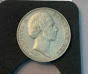 1865 1 ターラー バイエルン州 (ドイツ諸州) ドイツ マドンナ & チャイルド銀貨 ルートヴィヒ