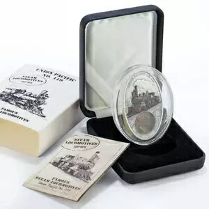 フィジー 10 ドル 鉄道 鉄道ユニオン パシフィック機関車 カラー Ag コイン 2013