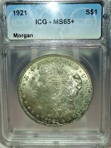 1921-P モルガン シルバー ダラー MS65+ ICG(3)