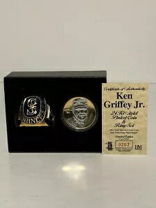 ケン グリフィー ジュニア マリナー ハイランド ミント 24K ゴールド メッキ コイン チーム リング セット 202/2500