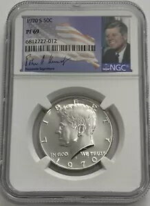 4 コイン 1970 S NGC PF69 シルバー プルーフ ケネディ ハーフダラー ホワイト コイン JFK 50C サイン