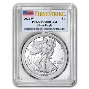 2022-W 1 オンス プルーフ シルバー イーグル PR-70 PCGS (FirstStrike?)