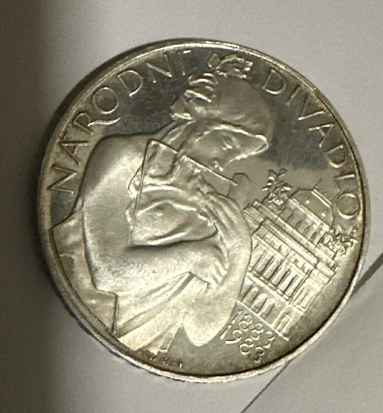 チェコスロバキア 500 コルン 1983 Unc.銀貨