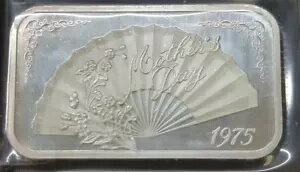 1 オンス 母の日 1975 マディソン ミント .999 ファイン シルバー アート バー (JW185)