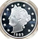 アメリカの伝説のコイン 1883 V ニッケル 2オンスシルバー ラウンド COA 付き #1133|詳細画像