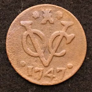 【2021年 日本の硬貨】KM#152 / オランダ東インド 1デュイット銅貨(1747年)