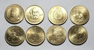 モンゴルの歴史と文化 1988(ND) モンゴル アルミニウム ブロンズ 8 コイン ロット