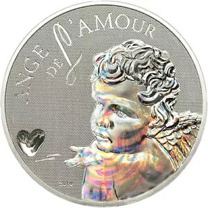 カメルーン 2010年 1000フラン AMOUR TOUJOURS 愛の天使 ホログラム銀貨「2」