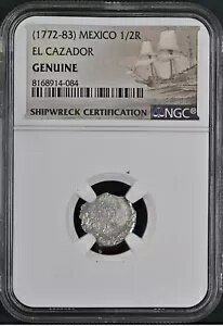 エル カザドル難破船 1/2 本物 NGC 本物のメキシコ銀貨が衝突 1772 〜 1783 年