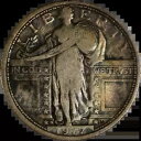1917-D タイプ 1 スタンディング リバティ クォーター エグゼクティブ コイン コンパのお買い得品