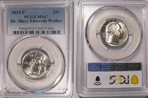 2024 P ドクター メアリー エドワーズ ウォーカー 25c PCGS MS67 アメリカン レディース クォーター