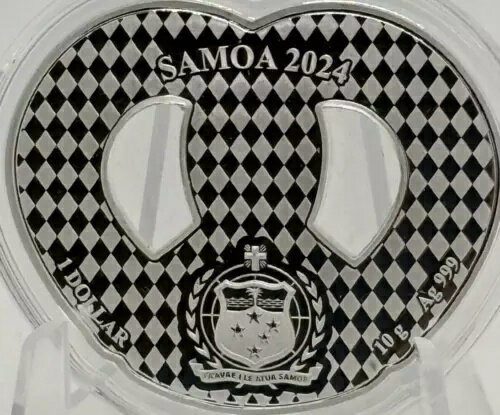 2024 $1 サモア プレッツェル 10 グラム 0.999 シルバー コイン #2270