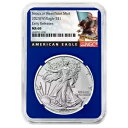 プレセール - 2025 (W) $1 1 オンス アメリカン シルバー イーグル NGC MS69 ER ブラック ラベル ブルー...