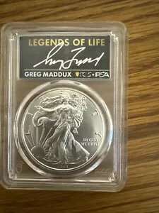 2021 $1 アメリカン シルバー イーグル タイプ 1 PCGS MS-70 発行最終日 グレッグ・マダックス