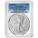 プレセール - 2024 (P) $1 1 オンス アメリカン シルバー イーグル スター プライベート PCGS MS69 ブルー ラベル